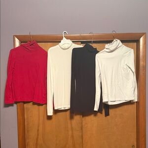 Set of 10 Turtleneck Tops - Red, White, Black